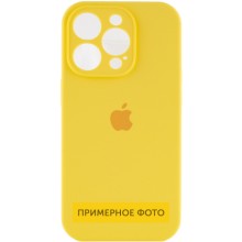 Чехол Silicone Case Full Camera Protective (AA) для Apple iPhone 16 Plus (6.7") (Желтый)