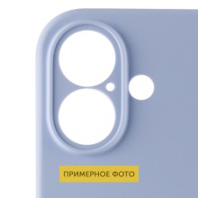 Чехол Silicone Case Full Camera Protective (AA) для Apple iPhone 16 Plus (6.7") – Голубой