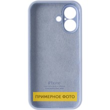 Чехол Silicone Case Full Camera Protective (AA) для Apple iPhone 16 Plus (6.7") – Голубой