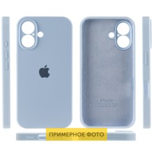 Чехол Silicone Case Full Camera Protective (AA) для Apple iPhone 16 Plus (6.7") – Голубой