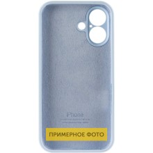 Чехол Silicone Case Full Camera Protective (AA) для Apple iPhone 16 Plus (6.7") – Голубой