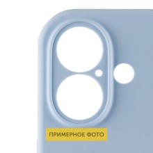 Чехол Silicone Case Full Camera Protective (AA) для Apple iPhone 16 Plus (6.7") – Голубой