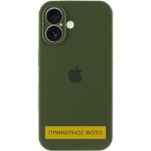 Чехол Silicone Case Full Camera Protective (AA) для Apple iPhone 16 Plus (6.7") – Зеленый