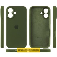 Чехол Silicone Case Full Camera Protective (AA) для Apple iPhone 16 Plus (6.7") – Зеленый
