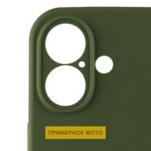 Чехол Silicone Case Full Camera Protective (AA) для Apple iPhone 16 Plus (6.7") – Зеленый
