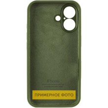 Чехол Silicone Case Full Camera Protective (AA) для Apple iPhone 16 Plus (6.7") – Зеленый