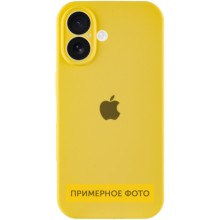 Чехол Silicone Case Full Camera Protective (AA) для Apple iPhone 16 Plus (6.7") – Желтый