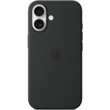 Чехол Silicone case (AAA) full with Magsafe and Animation для Apple iPhone 16 Plus (6.7") – Black