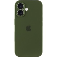 Чехол Silicone Case Full Camera Protective (AA) для Apple iPhone 16 Plus (6.7") – Зеленый