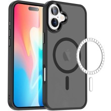 TPU+PC чехол Metal Buttons with MagSafe Colorful для Apple iPhone 16 Plus (6.7") – Черный