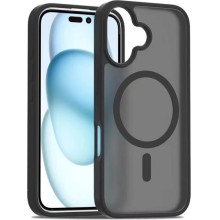 TPU+PC чехол Metal Buttons with MagSafe Colorful для Apple iPhone 16 Plus (6.7") – Черный