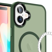 TPU+PC чехол Metal Buttons with MagSafe Colorful для Apple iPhone 16 Plus (6.7") – Зеленый