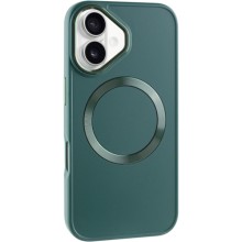 TPU чехол Bonbon Metal Style with MagSafe для Apple iPhone 16 Plus (6.7") – Зеленый