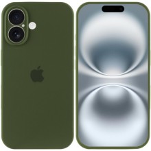 Чехол Silicone Case Full Camera Protective (AA) для Apple iPhone 16 Plus (6.7") – Зеленый
