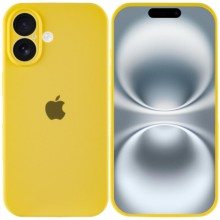 Чехол Silicone Case Full Camera Protective (AA) для Apple iPhone 16 Plus (6.7") – Желтый