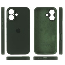 Чехол Silicone Case Full Camera Protective (AA) для Apple iPhone 16 Plus (6.7") – Зеленый