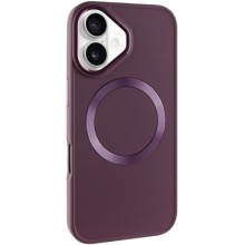 TPU чехол Bonbon Metal Style with MagSafe для Apple iPhone 16 Plus (6.7") – Бордовый