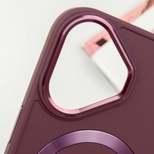 TPU чехол Bonbon Metal Style with MagSafe для Apple iPhone 16 Plus (6.7") – Бордовый