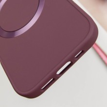 TPU чехол Bonbon Metal Style with MagSafe для Apple iPhone 16 Plus (6.7") – Бордовый