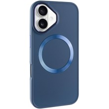 TPU чехол Bonbon Metal Style with MagSafe для Apple iPhone 16 Plus (6.7") – Синий