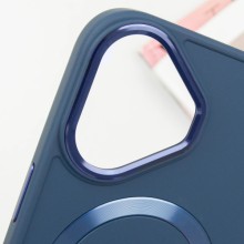 TPU чехол Bonbon Metal Style with MagSafe для Apple iPhone 16 Plus (6.7") – Синий