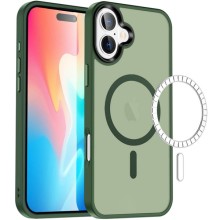 TPU+PC чохол Metal Buttons with MagSafe Colorful для Apple iPhone 16 Plus (6.7") – Зелений