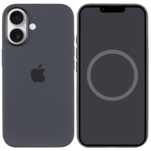Чехол Silicone case (AAA) with Magsafe and Animation (button) для Apple iPhone 16 Plus (6.7") – Черный