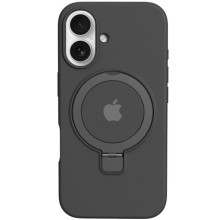 Чехол Silicone Case Full Protective with Ring для Apple iPhone 16 Plus (6.7") – Черный