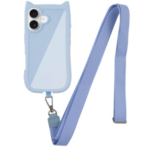 Чохол TPU GETMAN Cat with straps для Apple iPhone 16 Plus (6.7") – Blue