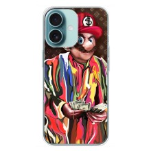 Брендновые Чехлы для iPhone 16 Plus - (PREMIUMPrint) (Mario LV)