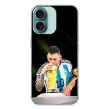 Чохли для iPhone 16 Plus (Leo чемпіон) (AlphaPrint) (Кубок Мессі)