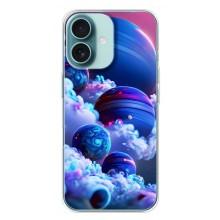 Чохли КОСМОС  на iPhone 16 Plus – Сині планети