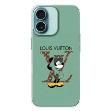 Чехлы Луи Витон для iPhone 16 Plus (AlphaPrint - LOUIS VUITTON) (Микки Маус LV)