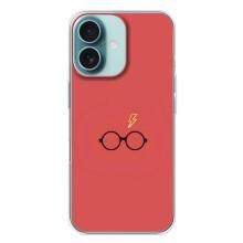 Чехлы с Гарри Поттером для iPhone 16 Plus (AlphaPrint) – шрам и очки