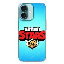 Чехлы Brawl Stars для iPhone 16 Plus (AlphaPrint) – Лого Бравл Старс