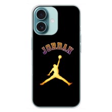 Чохли для iPhone 16 Plus - з картинкою JORDAN (AlphaPrint) (Jordan Gold)