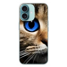 Чехлы с Котиками для iPhone 16 Plus (VPrint) (Глаз кота)