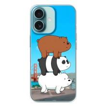 Чехлы с Пандами на iPhone 16 Plus – Друзья