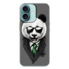 Чехлы с Пандами на iPhone 16 Plus – Панда в очках