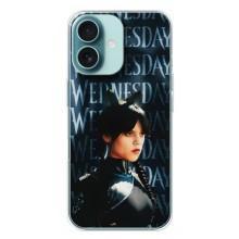 Чохол з картинкою Венсдей на iPhone 16 Plus – Вендсдей з ушками