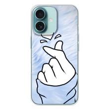 Чехлы (Знак сердечка) на iPhone 16 Plus – Сердечка знак
