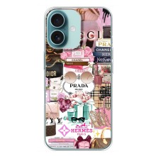 Чехол (Dior, Prada, YSL, Chanel) для iPhone 16 Plus – Бренды