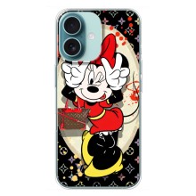 Чехол Disney Mouse iPhone 16 Plus (PREMIUMPrint) (Минни peace)