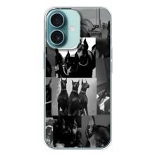 Чехол ДОБЕРМАН для iPhone 16 Plus – Коллаж Доберман