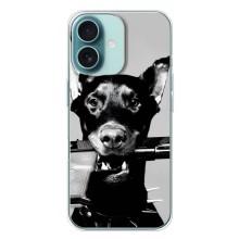 Чехол ДОБЕРМАН для iPhone 16 Plus – Опасный доберман