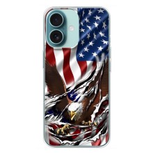 Чехол Флаг USA для iPhone 16 Plus (Флаг USA)