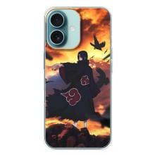 Чохол Ітачи Учіха для Айфон 16 Плюс (AlphaPrint) – Ітачі з воронами