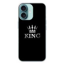 Чехол (Корона на чёрном фоне) для Айфон 16 Плюс (KING)
