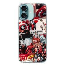 Чехол МАРВЕЛ для Айфон 16 Плюс (AlphaPrint)
