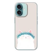Чохол на тематику: Коти для iPhone 16 Plus – Білий котик